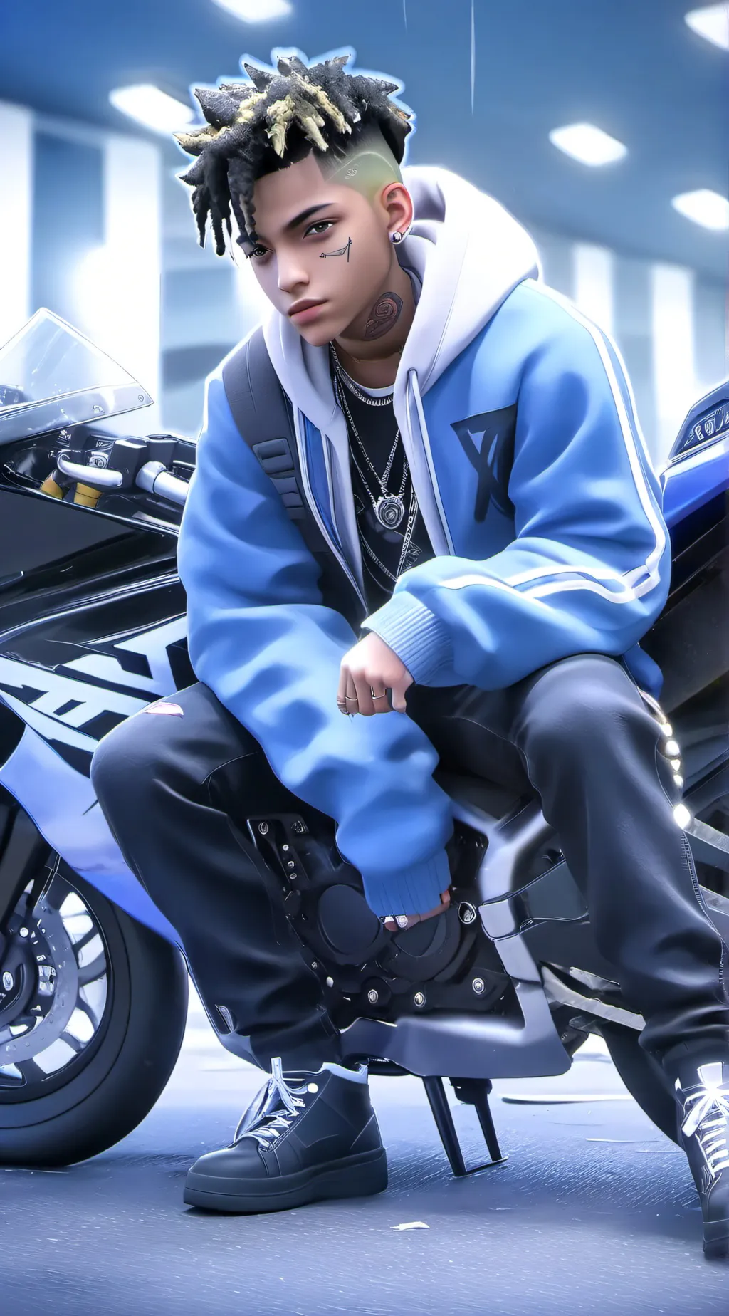 ai character: xxxtentacion background