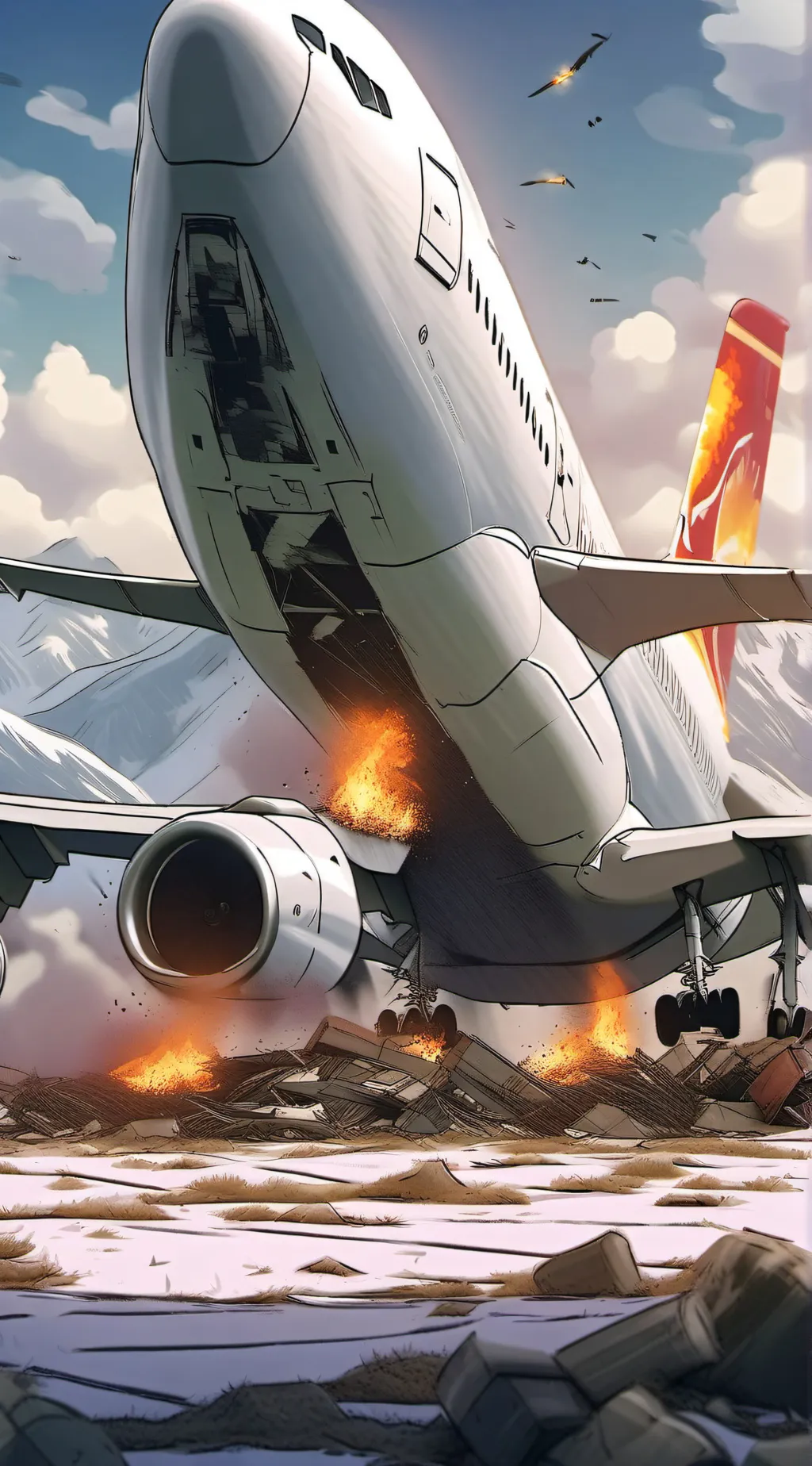 ai character: Sprunki plane trip background