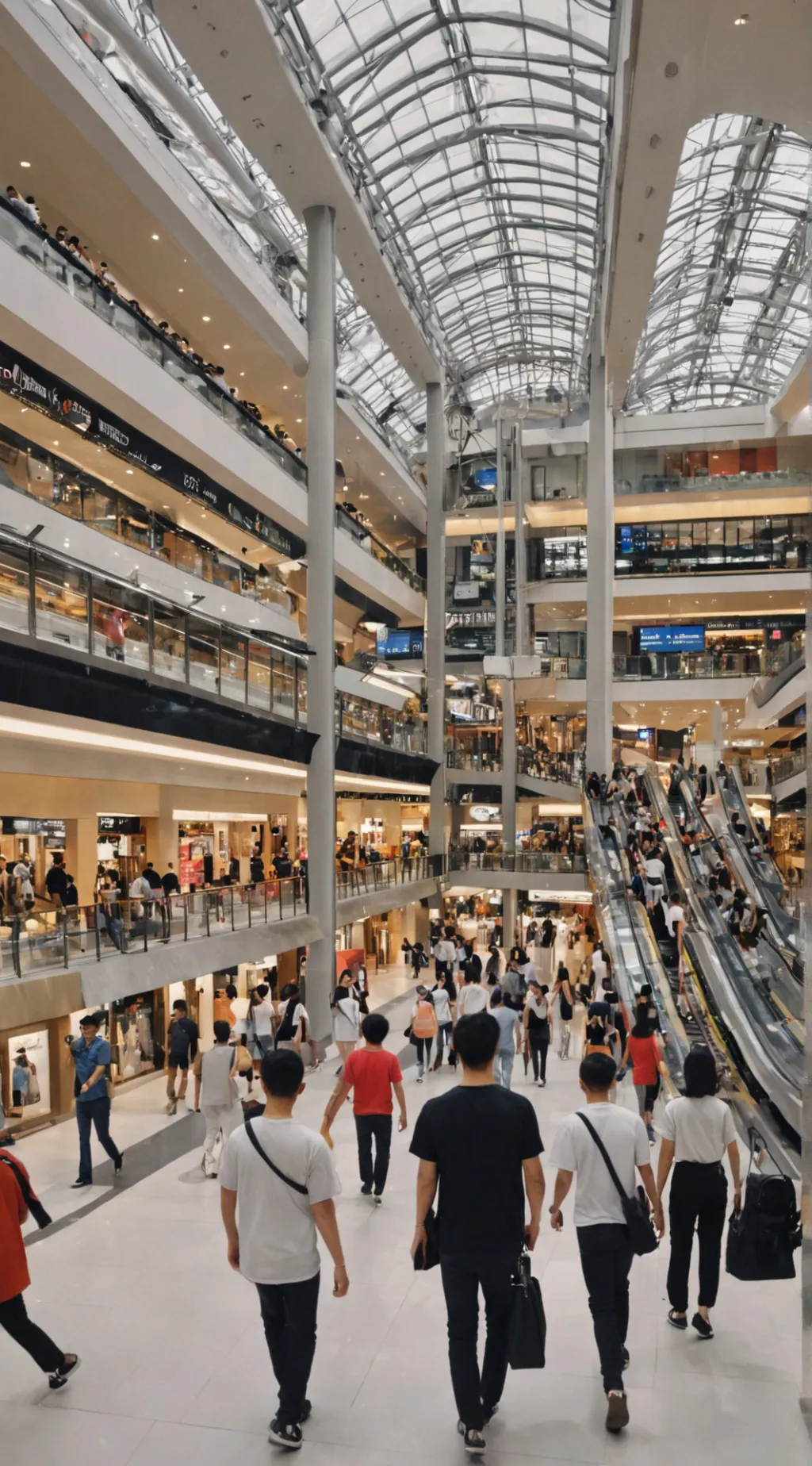 ai character: TRX mall background