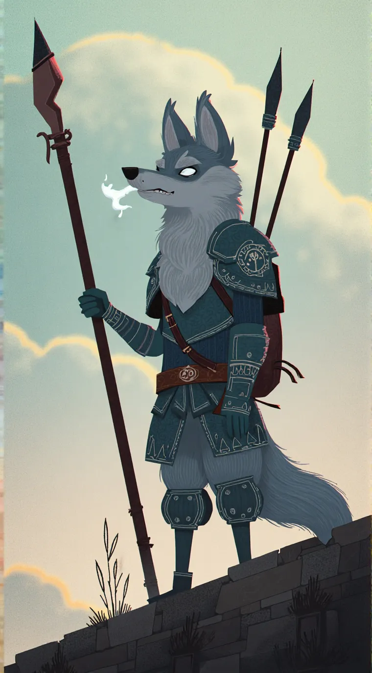 ai character: furry anti-furry  background