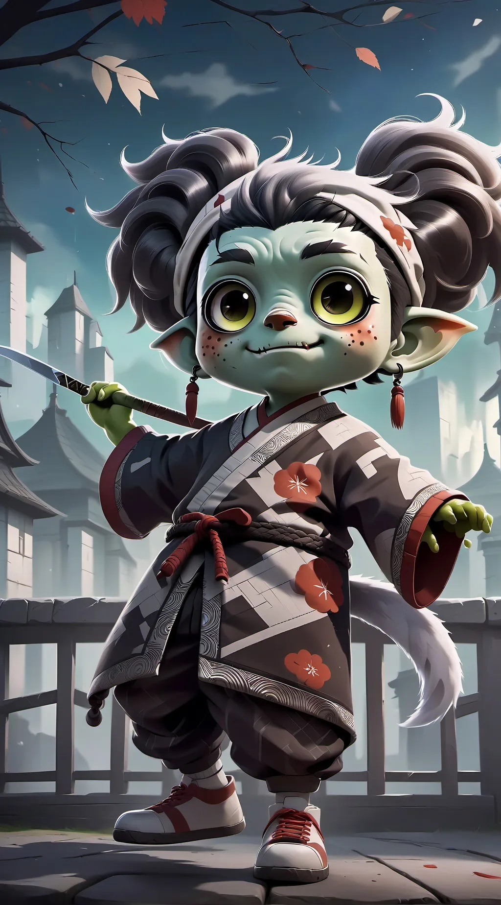 ai character: Uncle Hair gea background