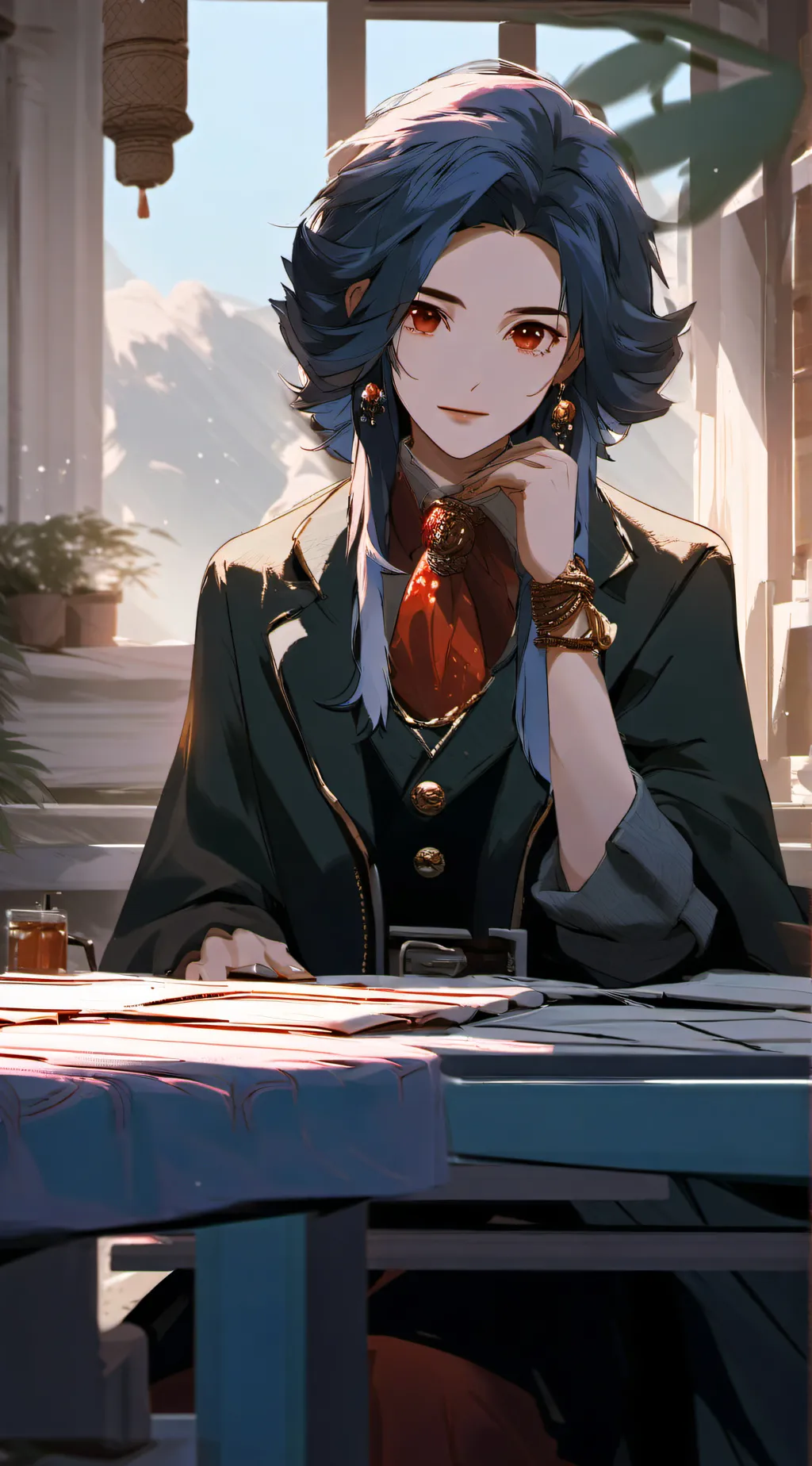 ai character: GHON ANGLES background