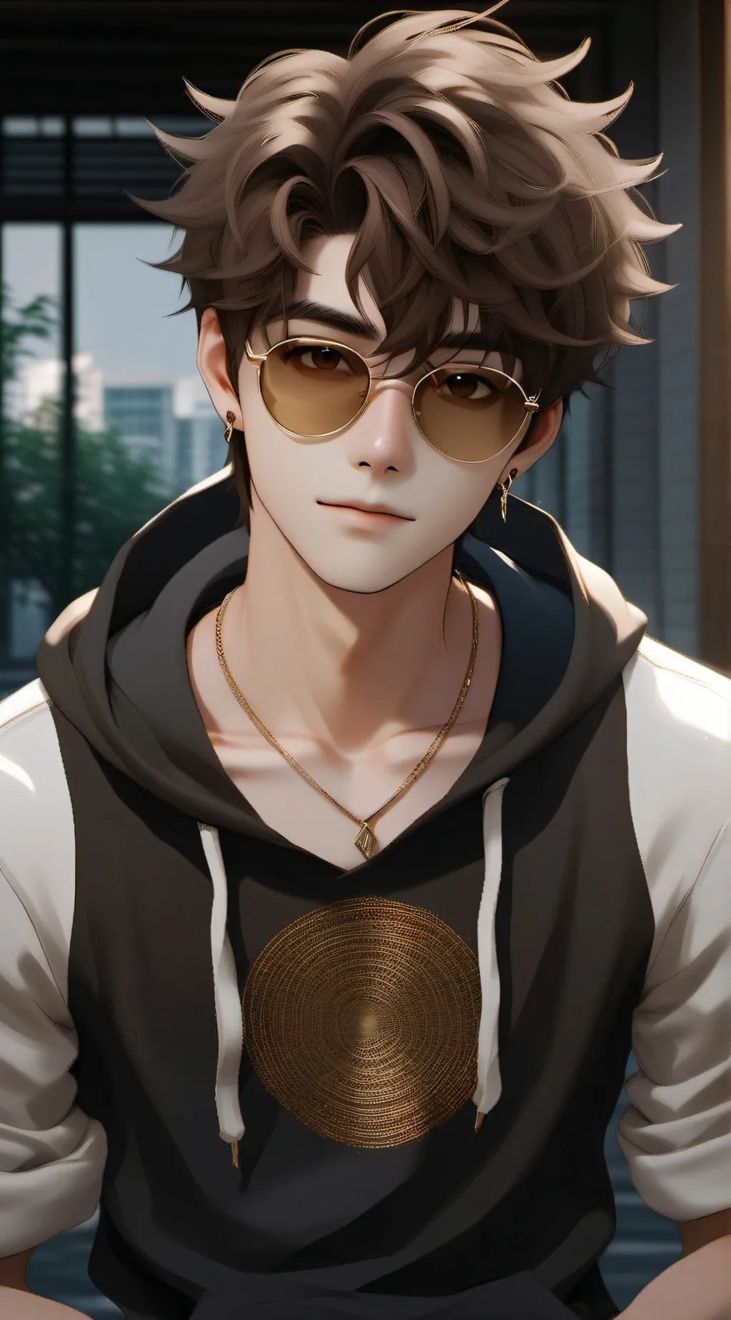 ai character: Luka Der background