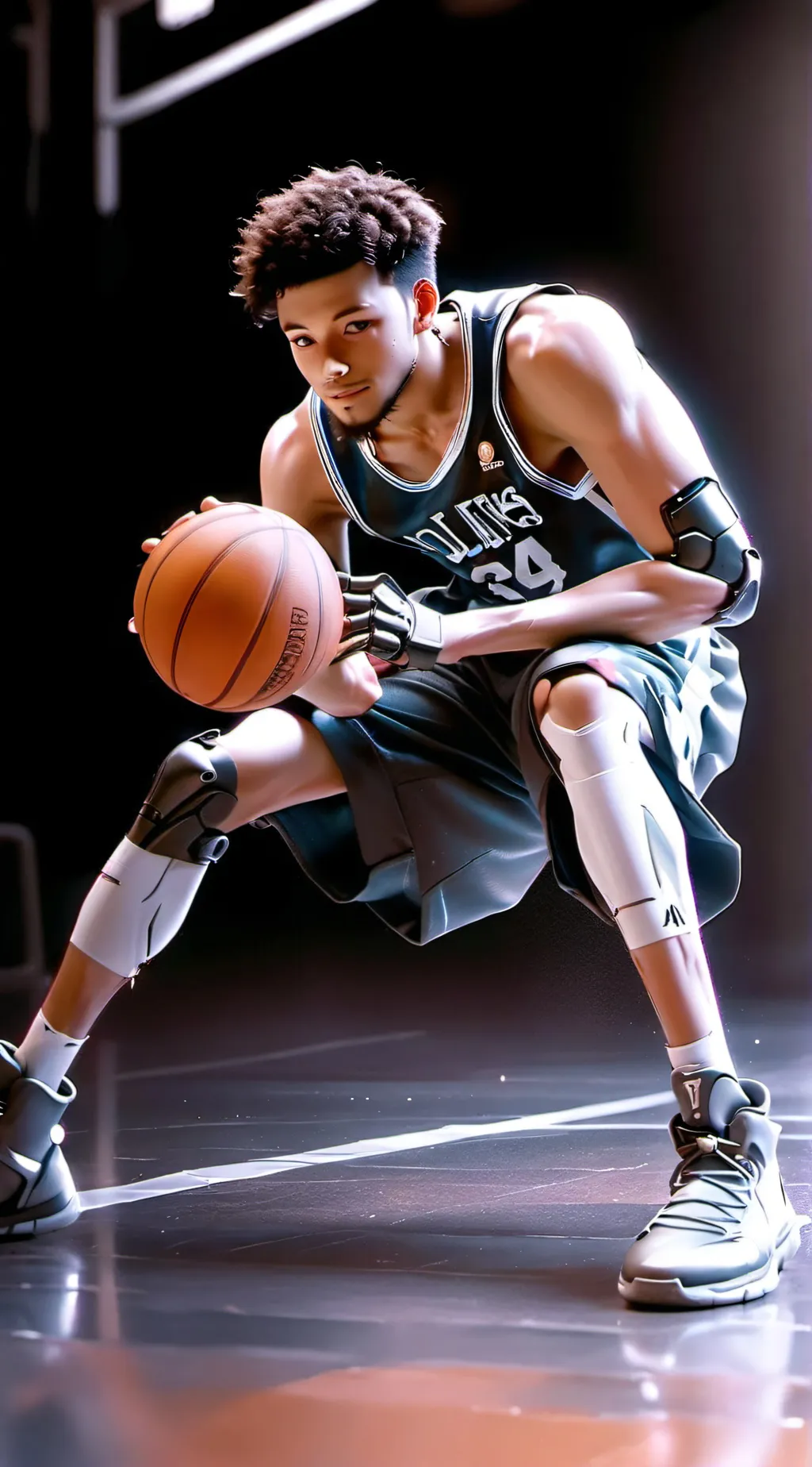 ai character: basketball kids background