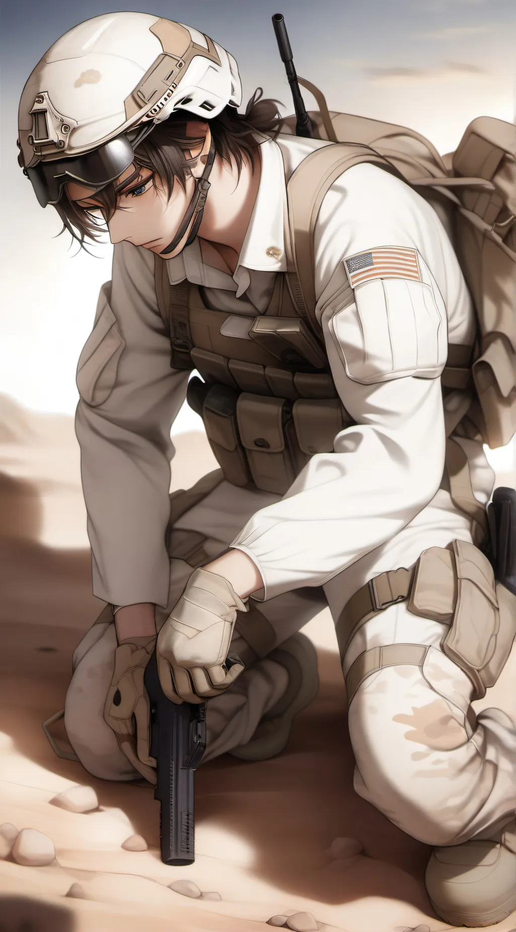 ai character: ash background