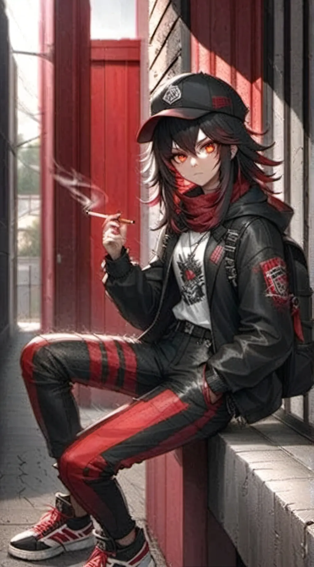 ai character: Ashley  background