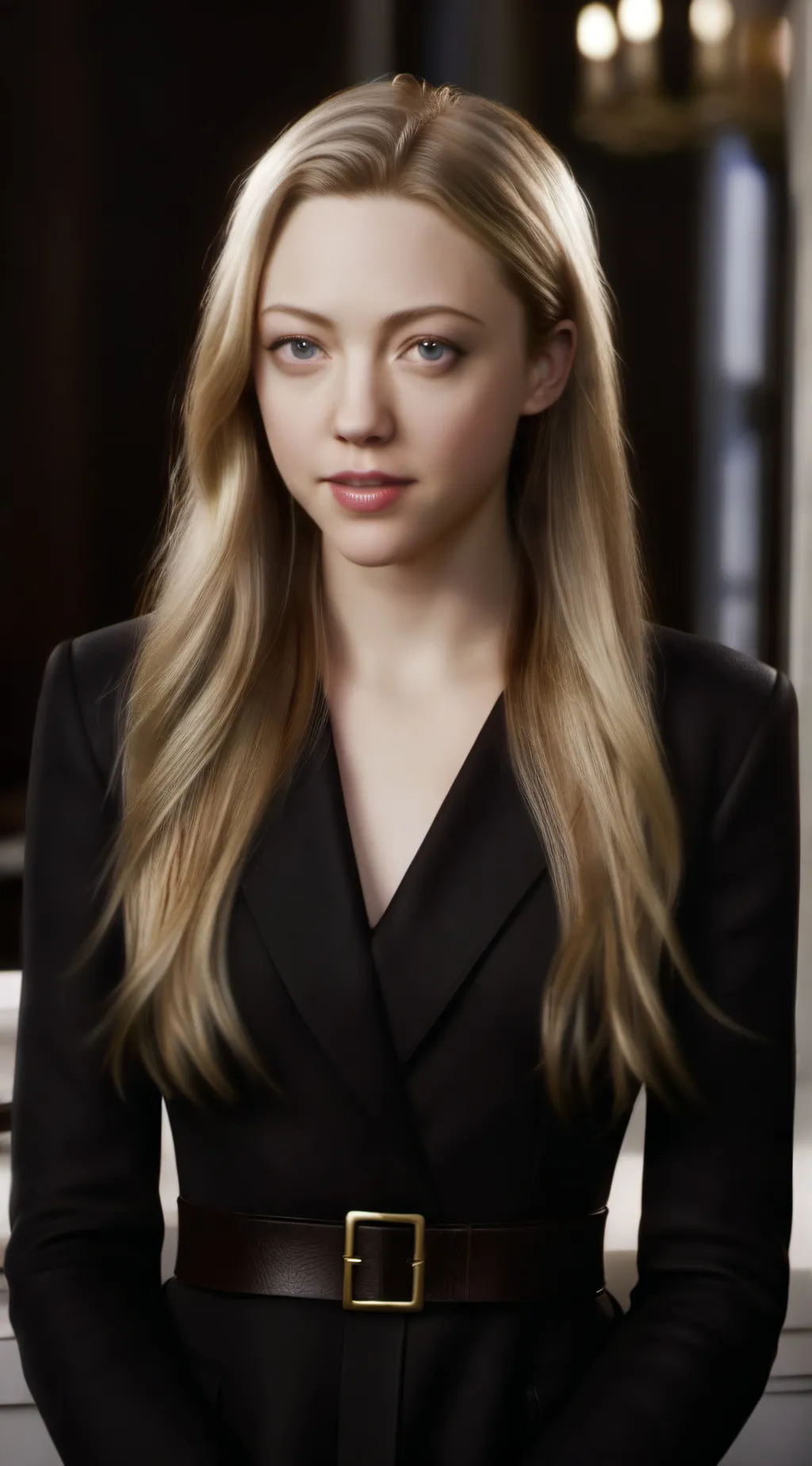 ai character: Amanda Seyfried  background
