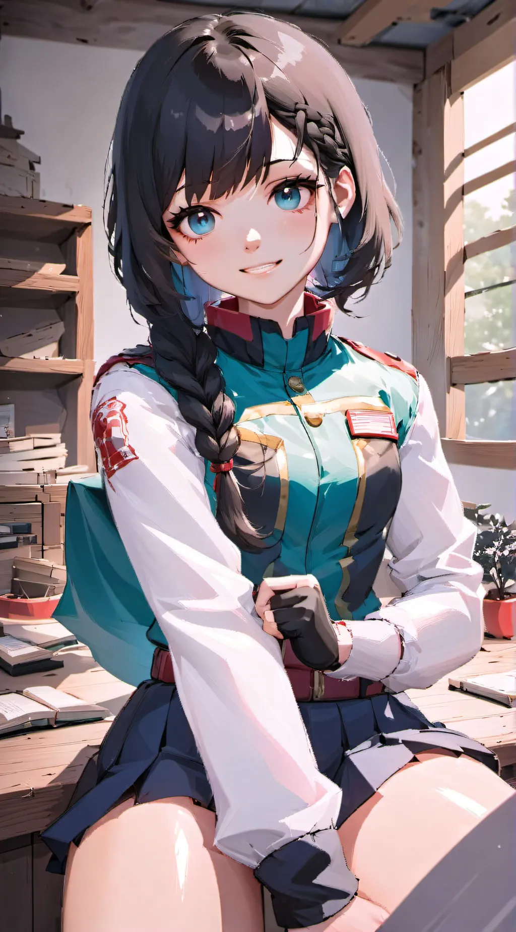 ai character: Suzu Ajisai background