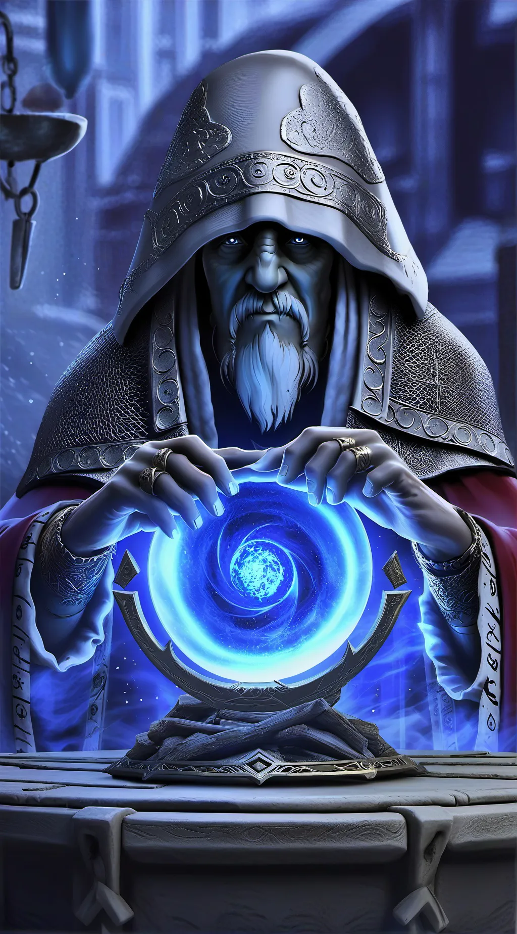 ai character: Fortune Teller background