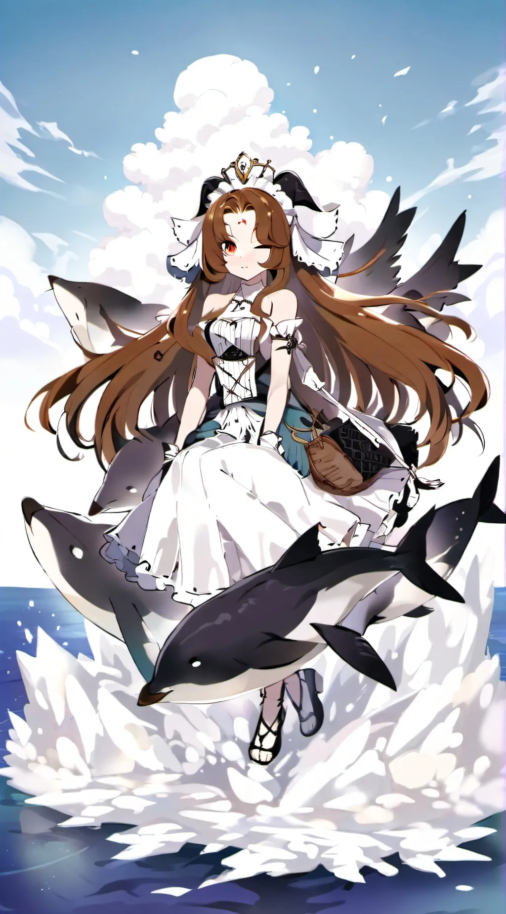 ai character: Aurora background