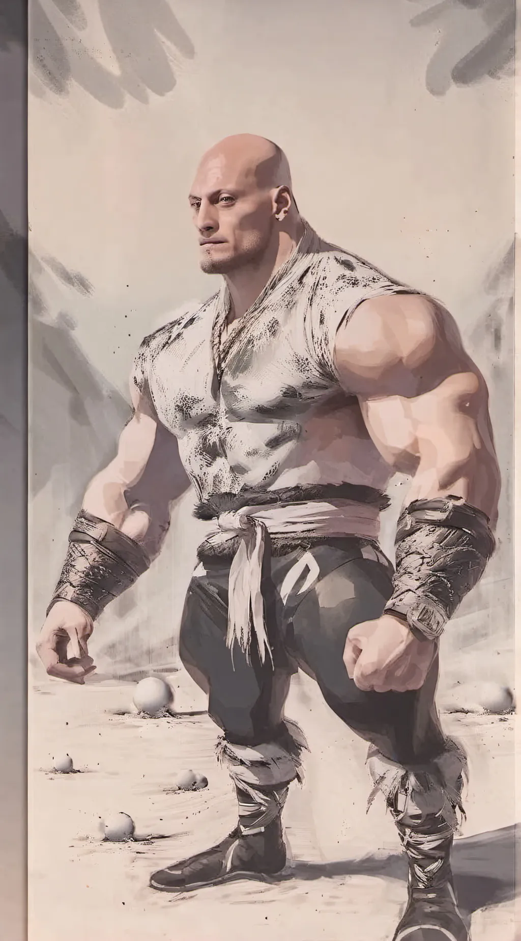 ai character: THE ROCK background