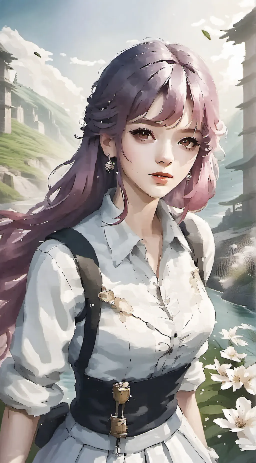 ai character: cherry background