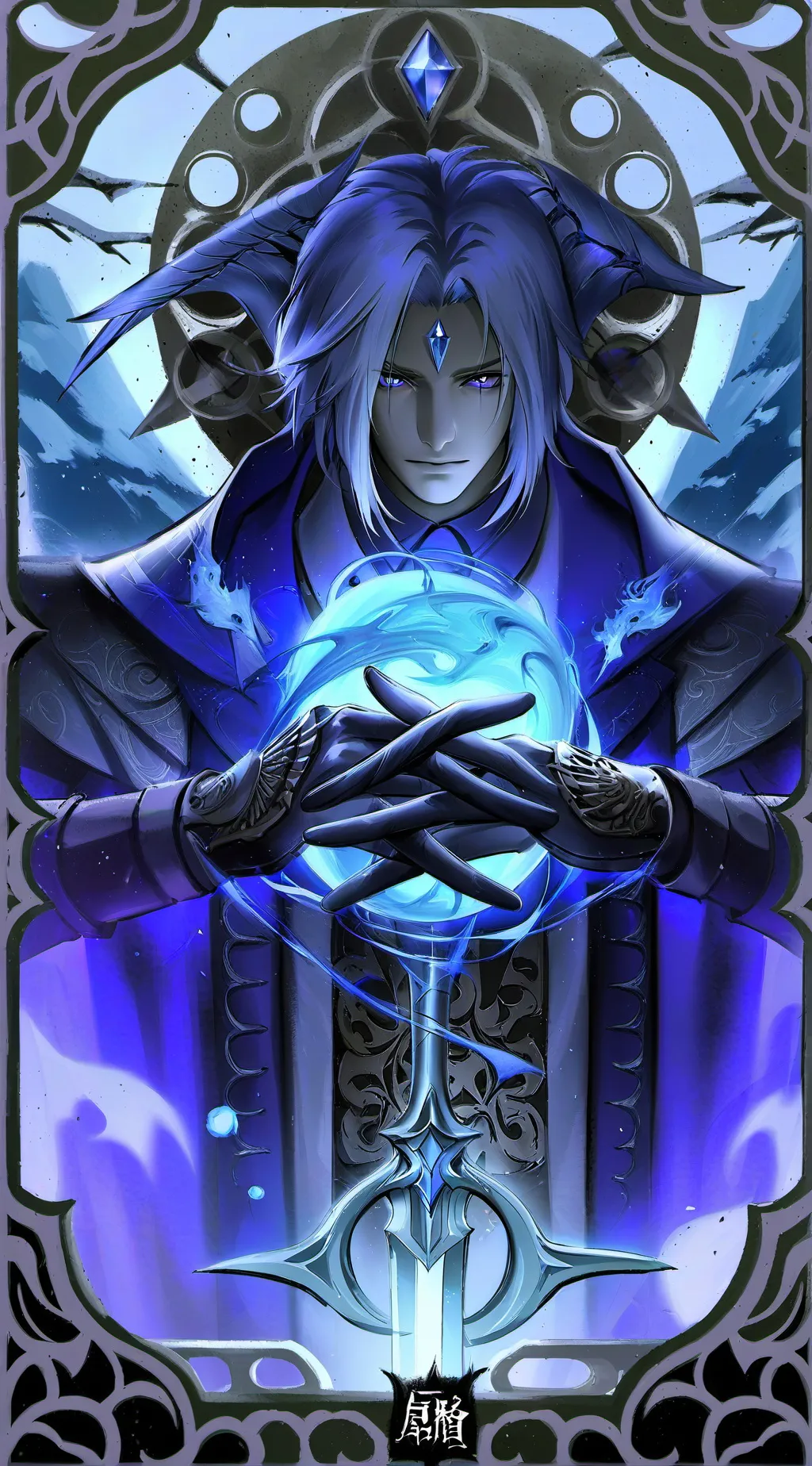 ai character: Night light  background