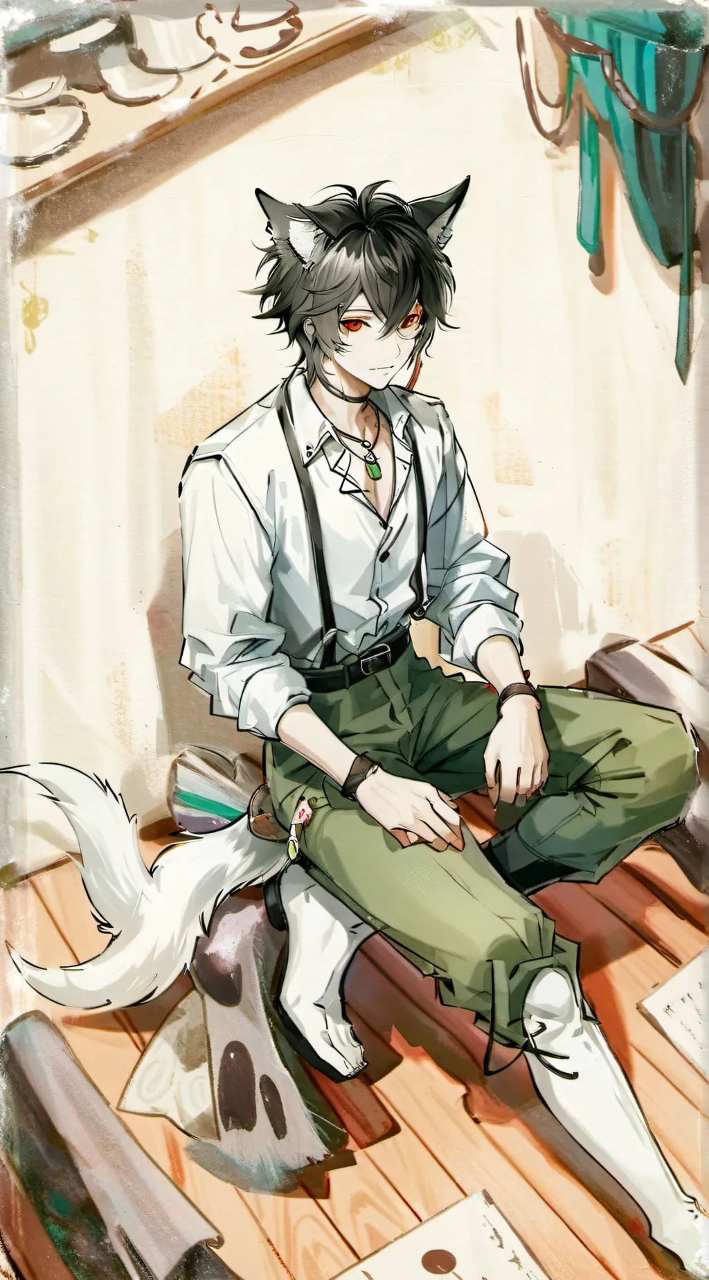 ai character: magic background