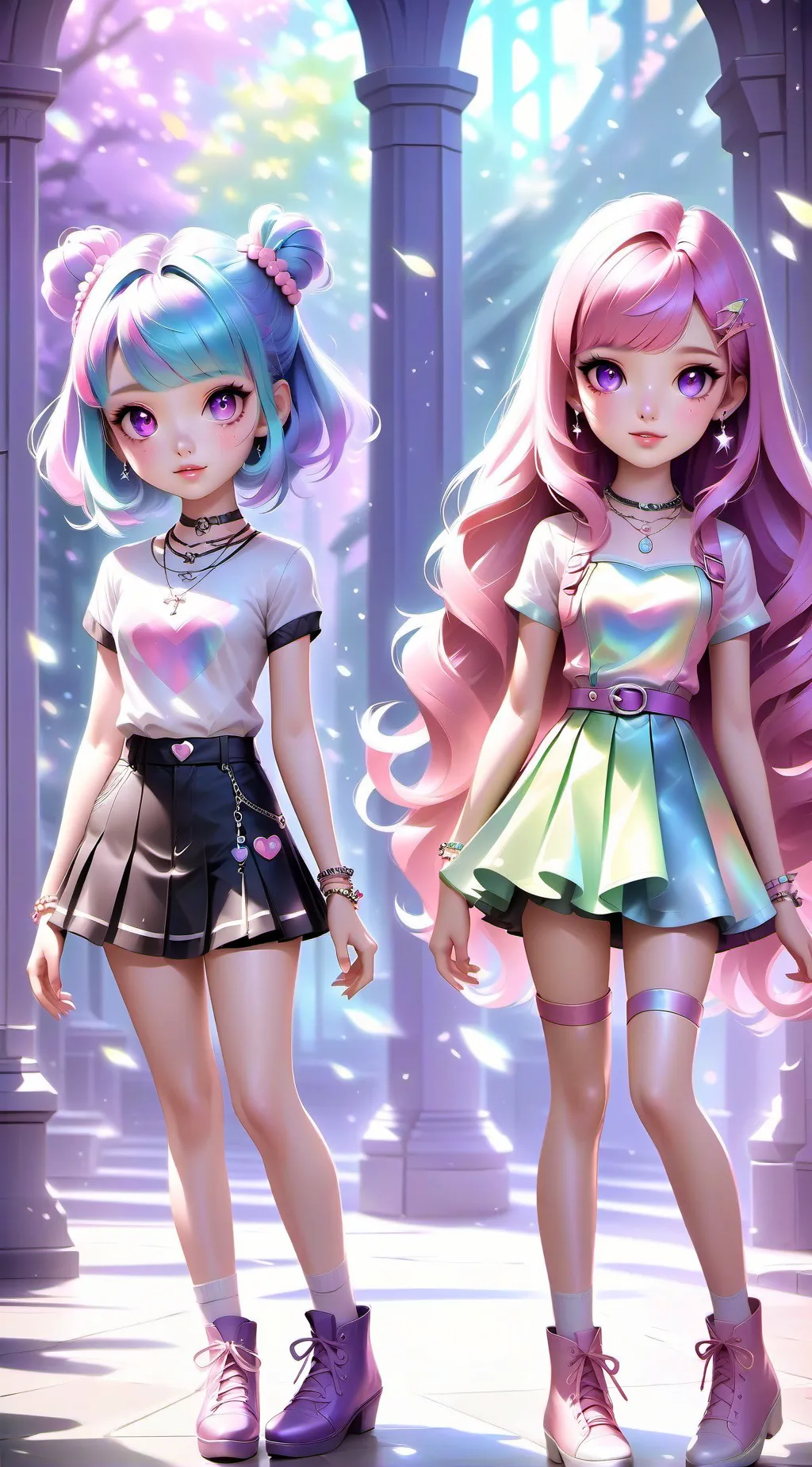 ai character: Olivia and Maya background