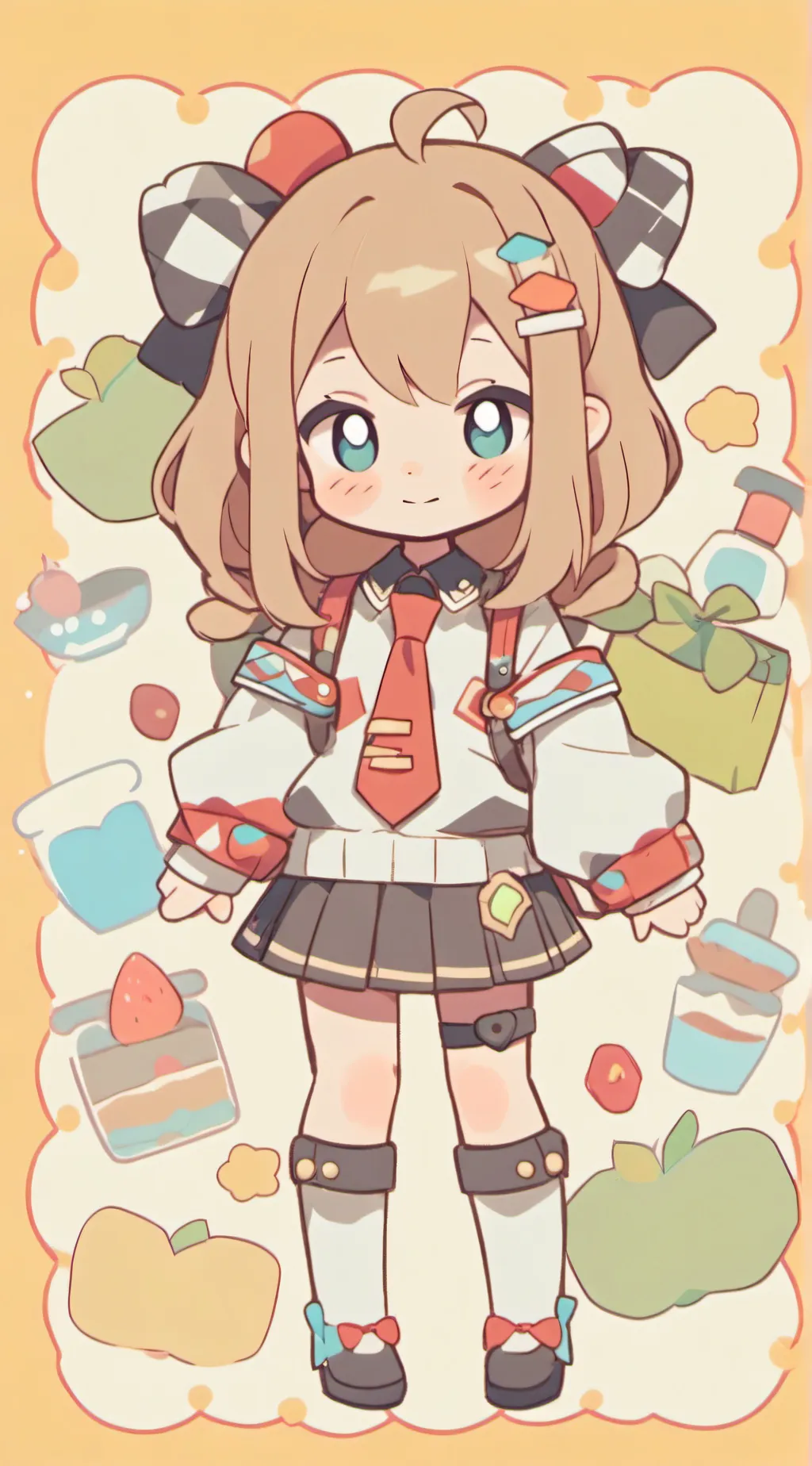 ai character: Tesla doll background