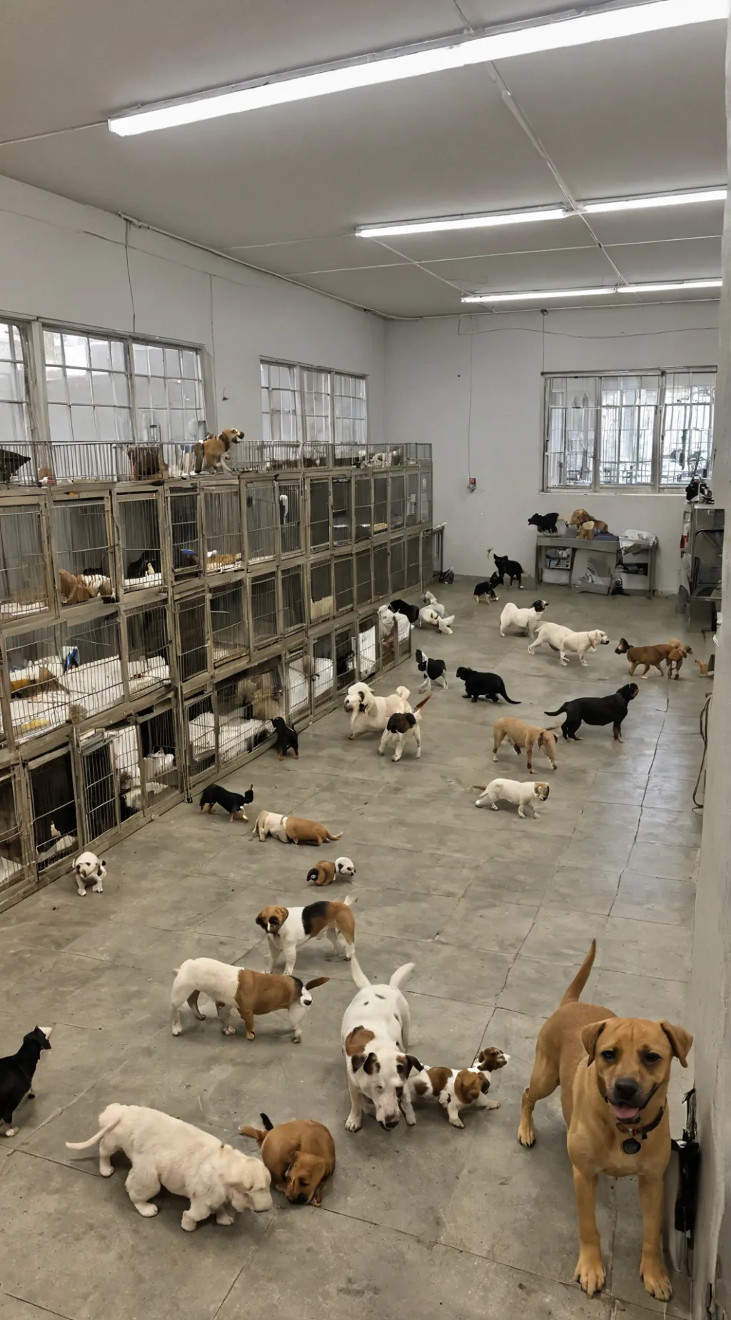 ai character: Adopt A dog center background