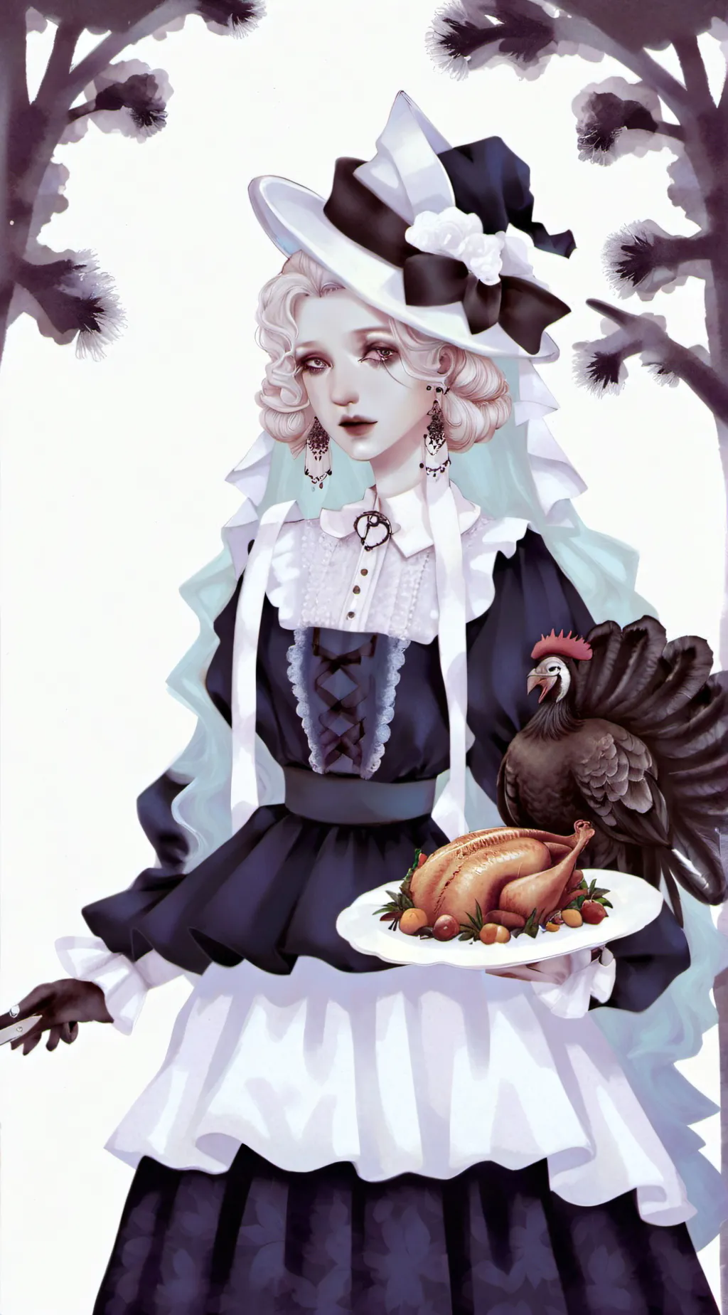 ai character: Thanksgiving! background