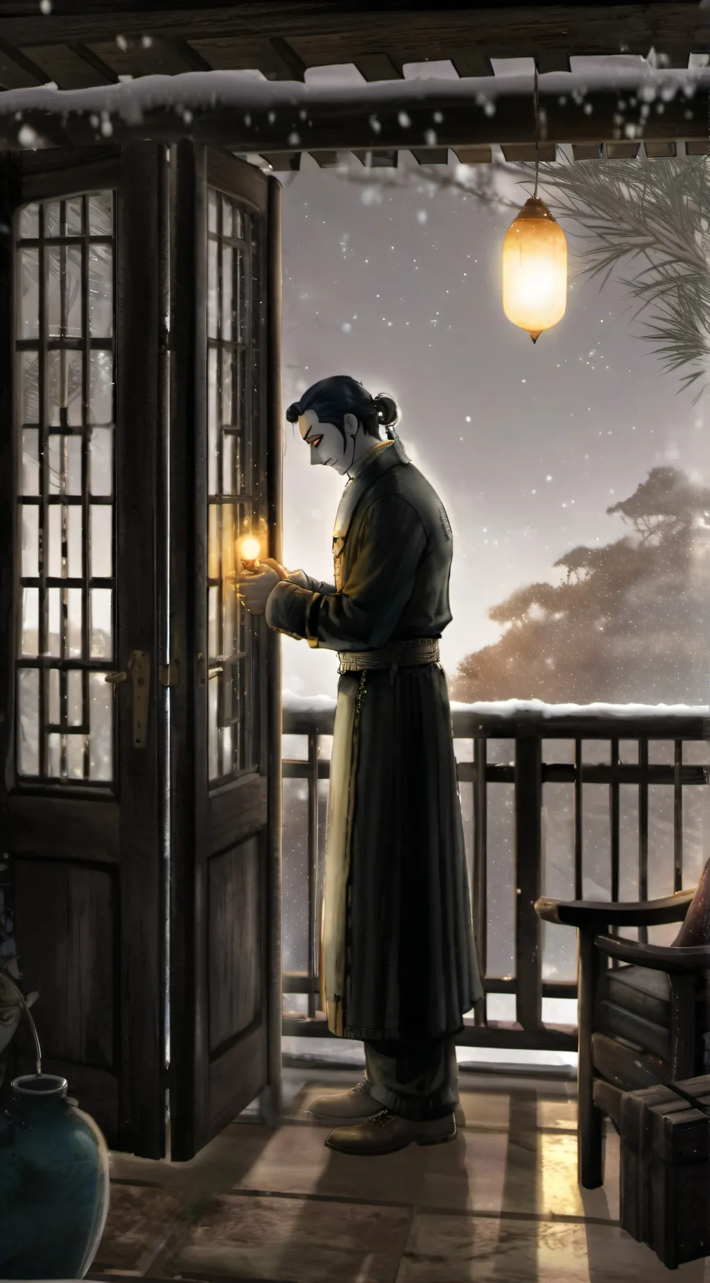 ai character: terrorífico  background