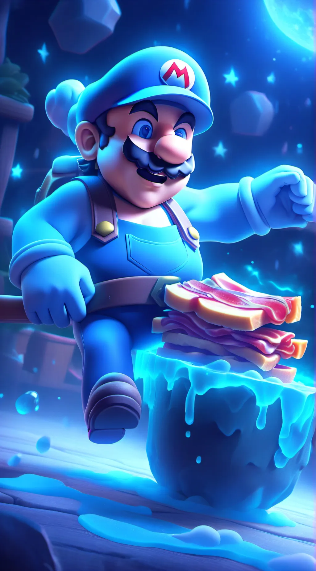 Talkie AI - Chat with mario makes bacon