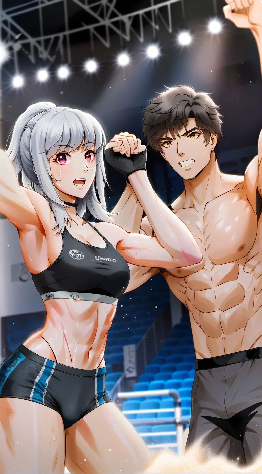 ai character: MuscleGrowthStory background