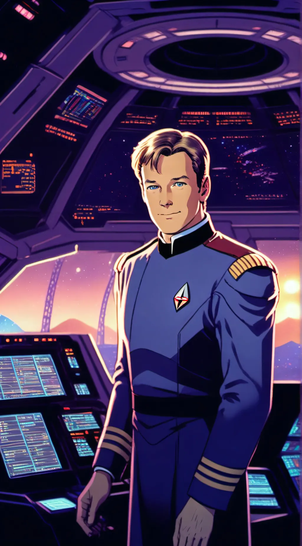 ai character: Tom Paris  background