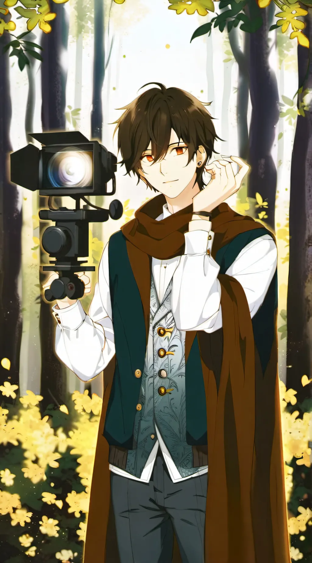 ai character: brown cameraman background