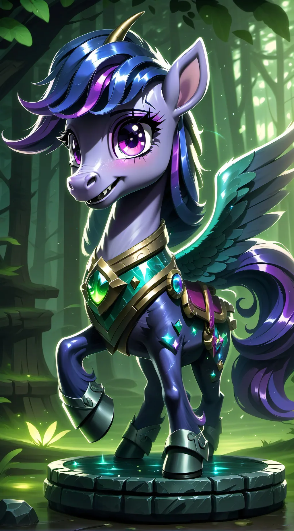 ai character: wood virus background