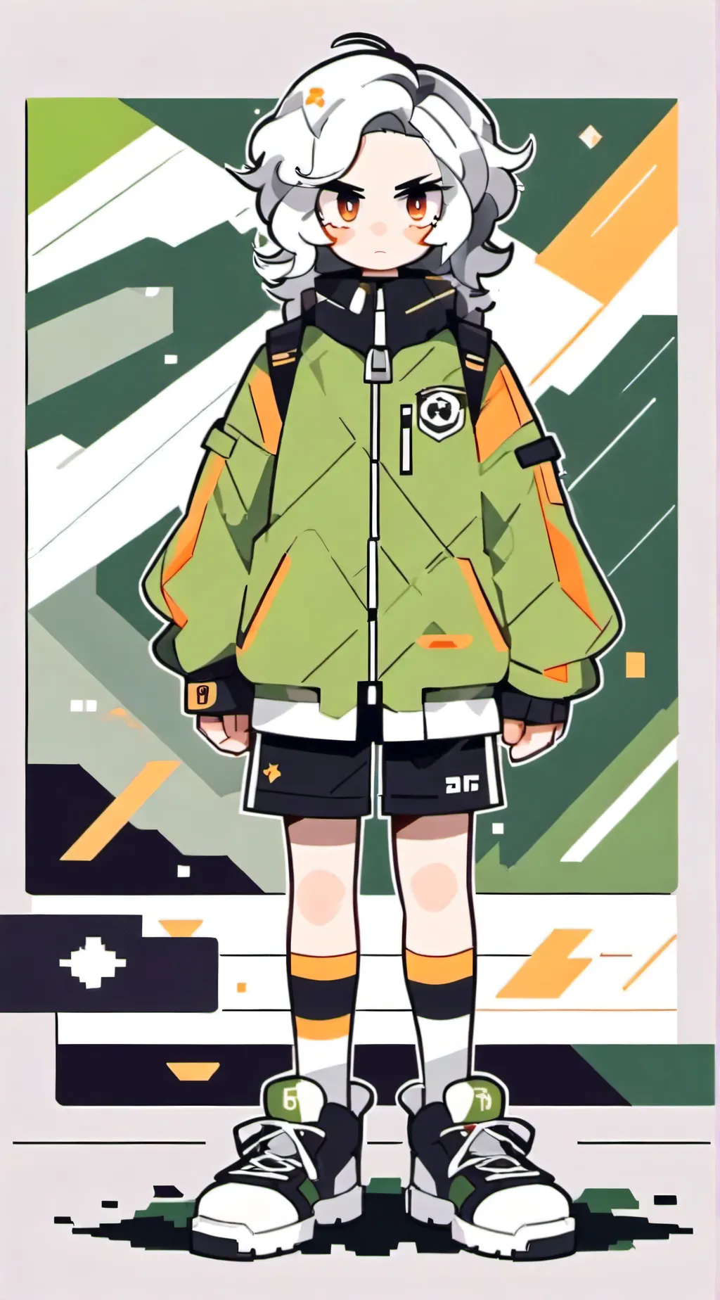 ai character: Mizzo._.frowndon background