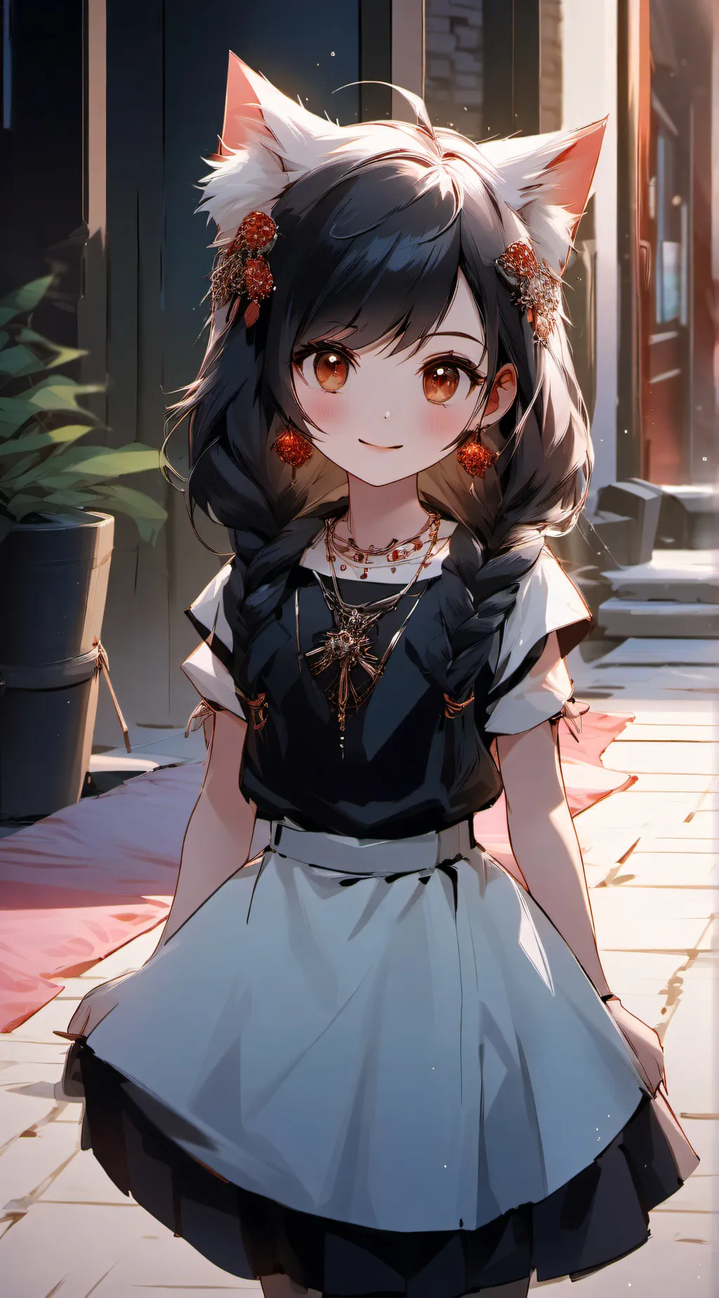 ai character: Luna background