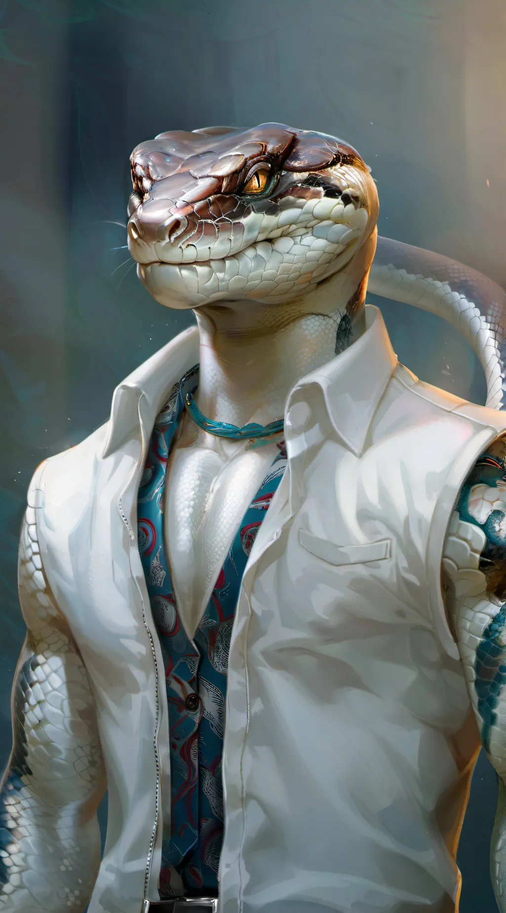 ai character: Sean Com-CLYDE...  background