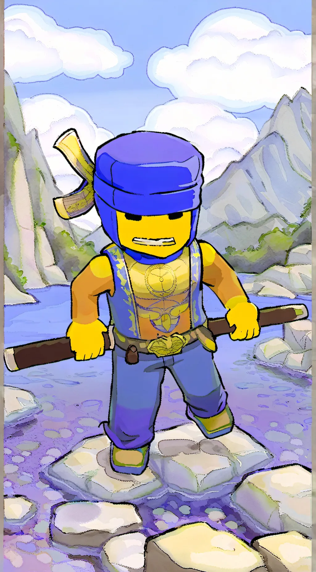 ai character: Even time!  background