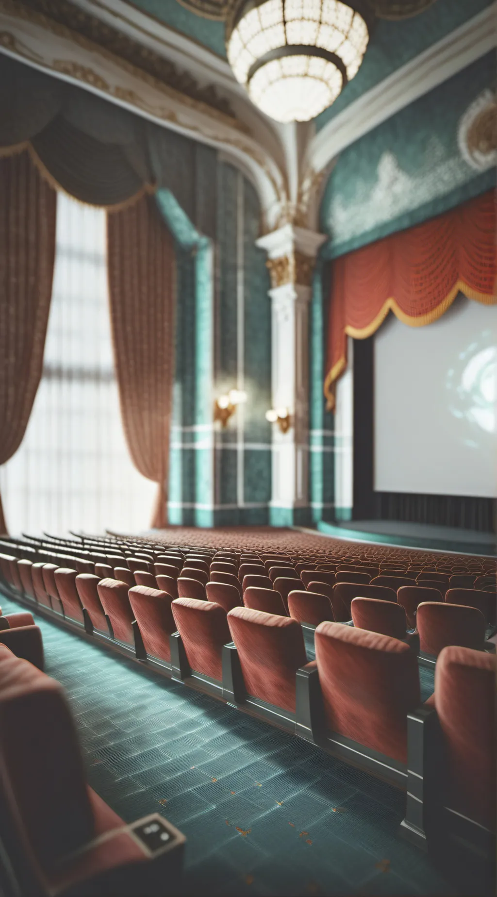 ai character: CURTAINS UP background