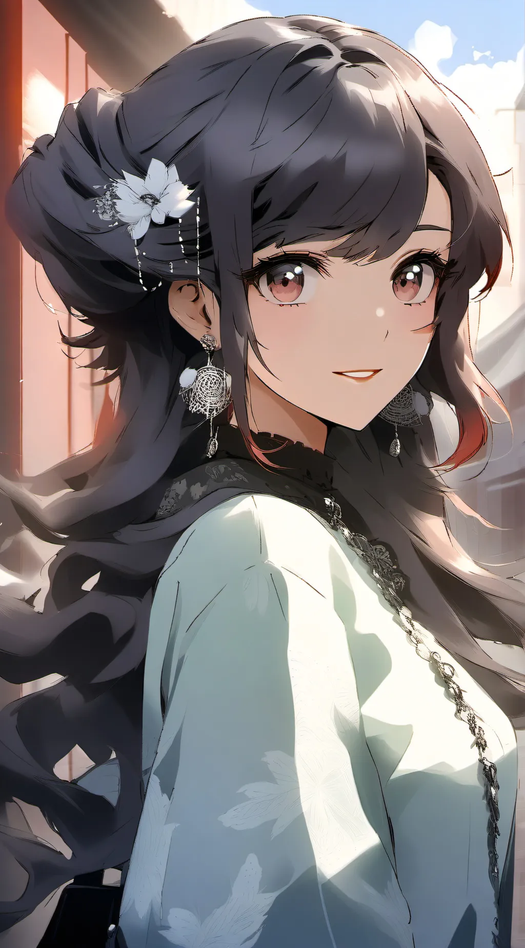 ai character: melany  background