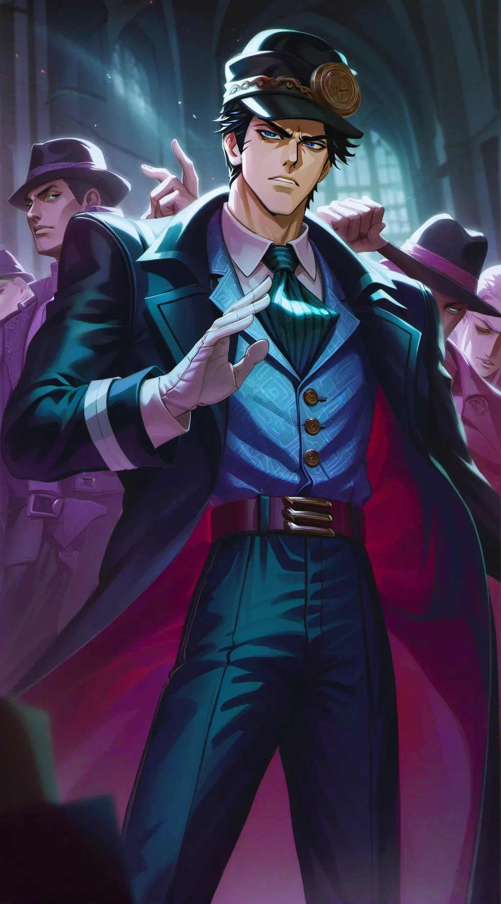 ai character: Джотаро background