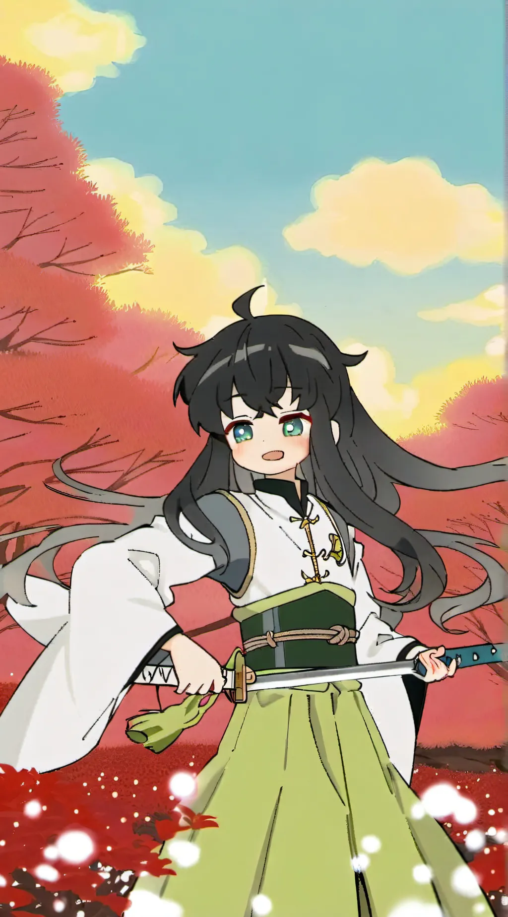 ai character: Muichiro Tokito 💙🖤 background