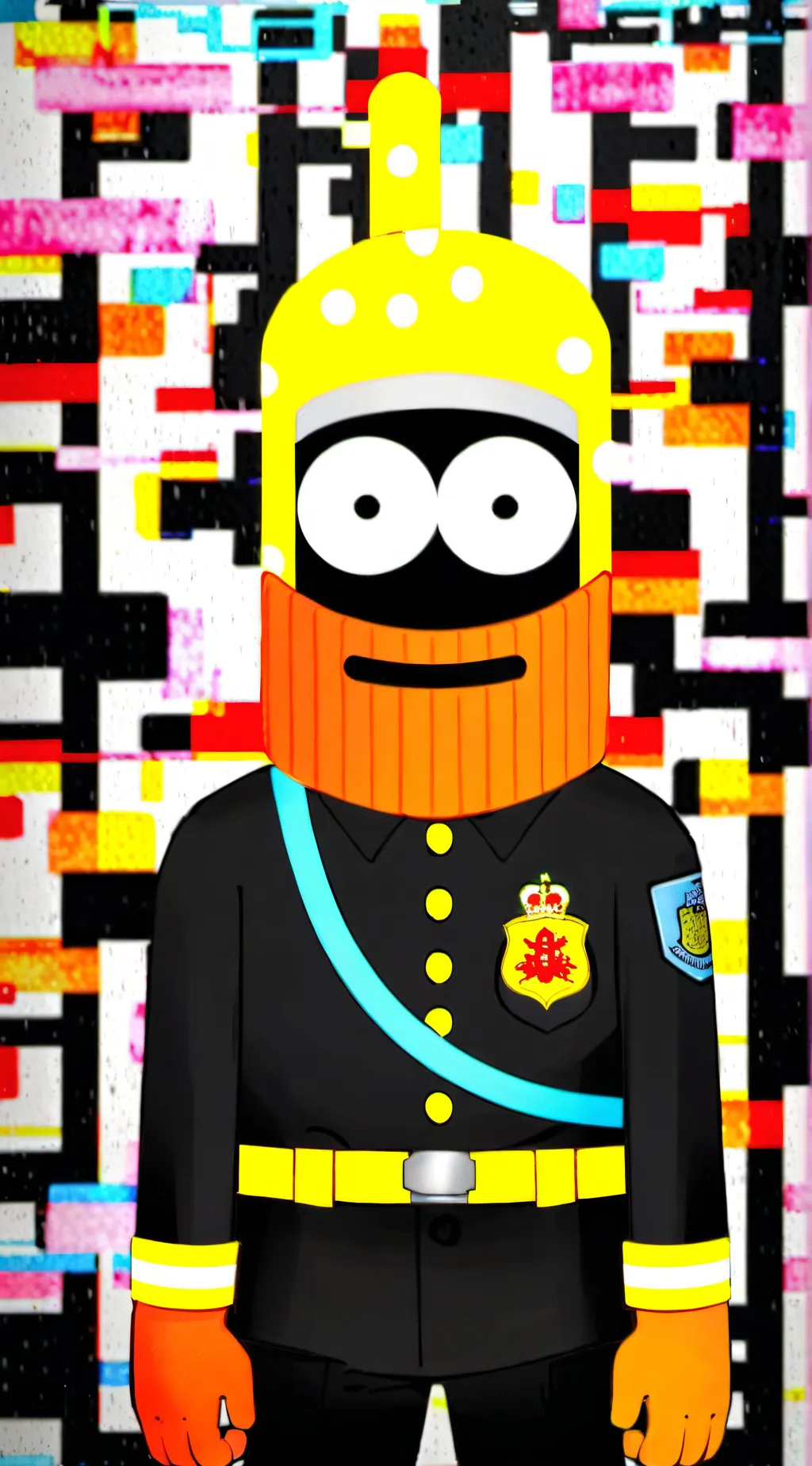 ai character: spongey joe eyebal background