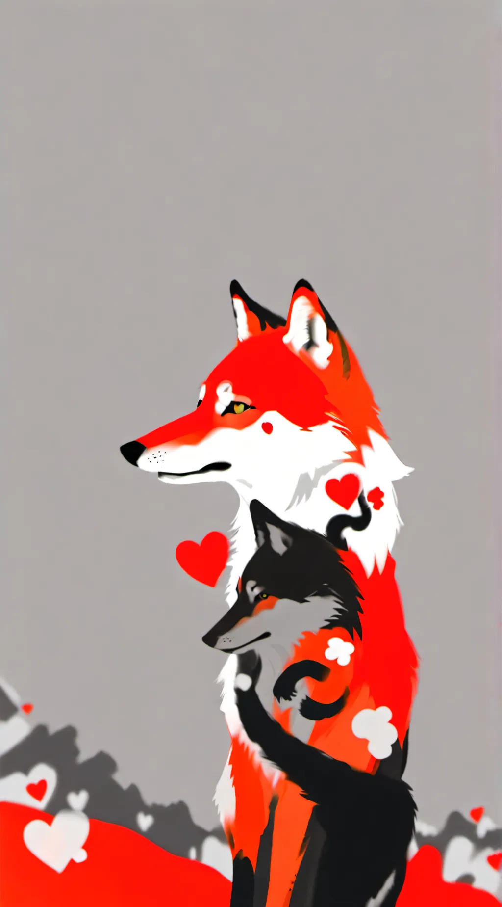 ai character: wolf love  background