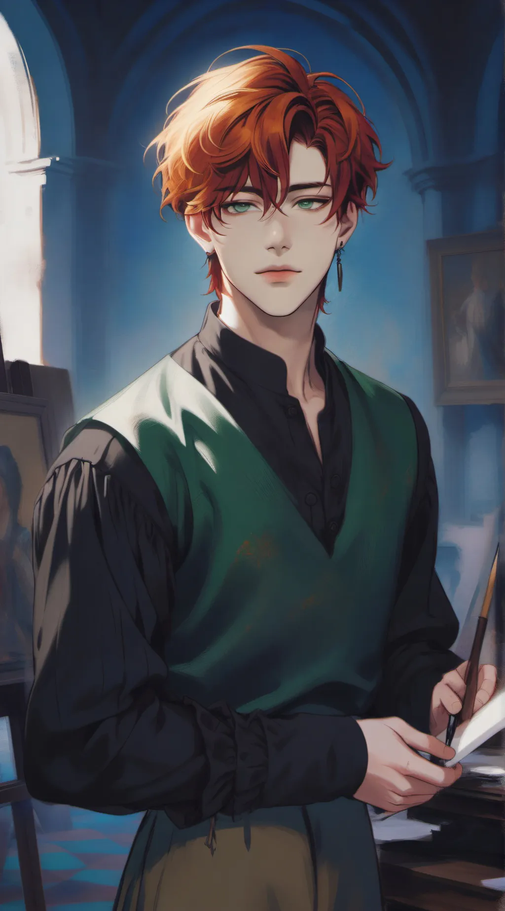 ai character: Leonardo background