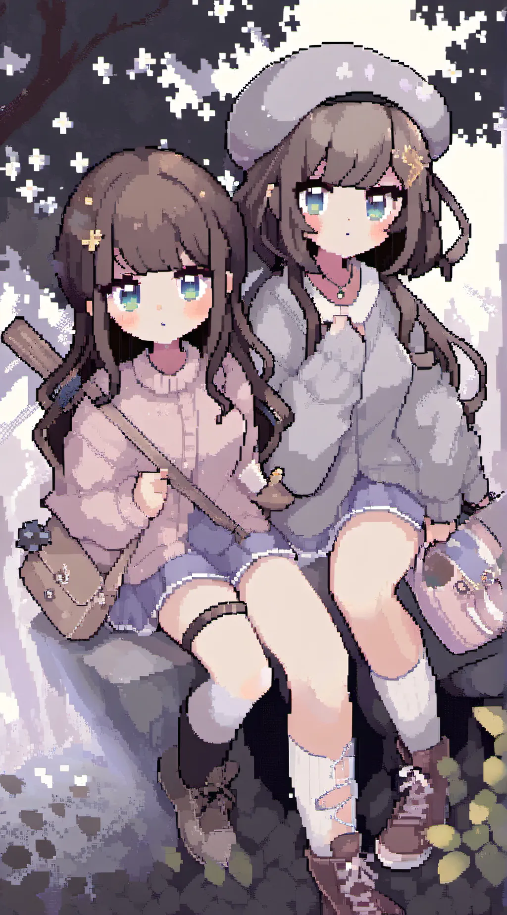 ai character: Ava and Molly  background