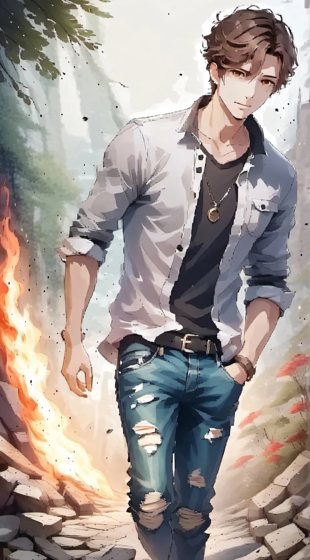 ai character: Aaron Hawthorn 1/4 background