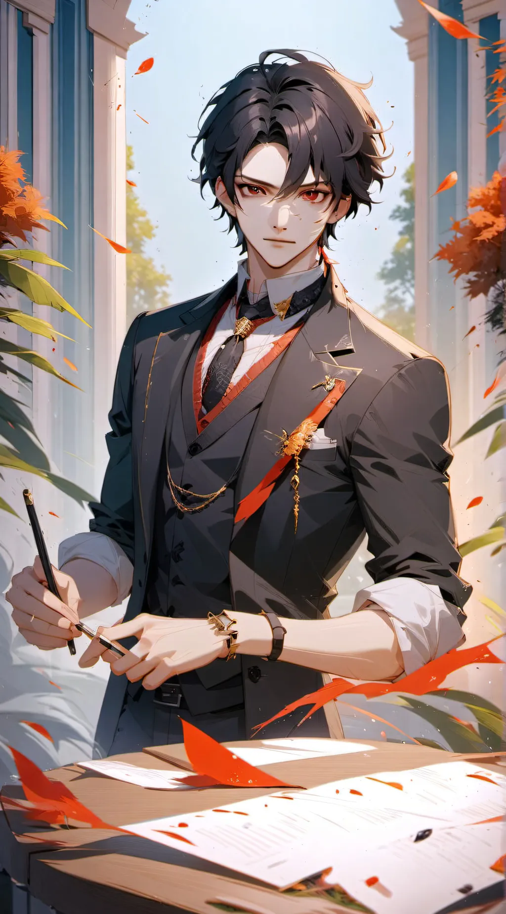 ai character: Damien background