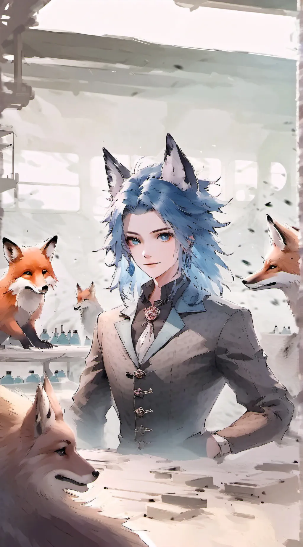 ai character: Ray background