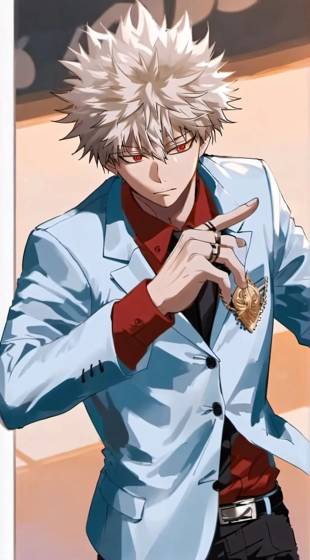 ai character: Katsuki Bakugo background