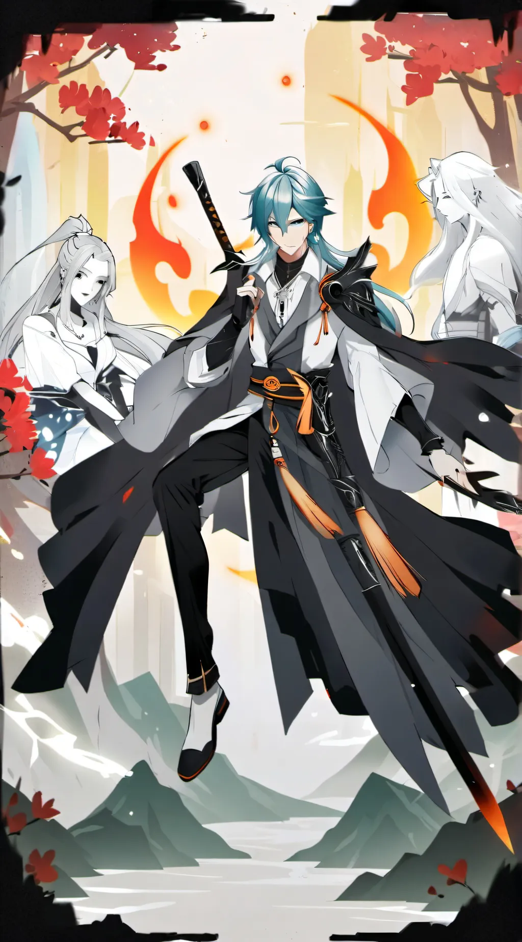 ai character: Flame guardian background