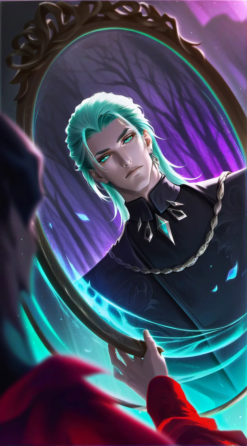 ai character: Mirror background