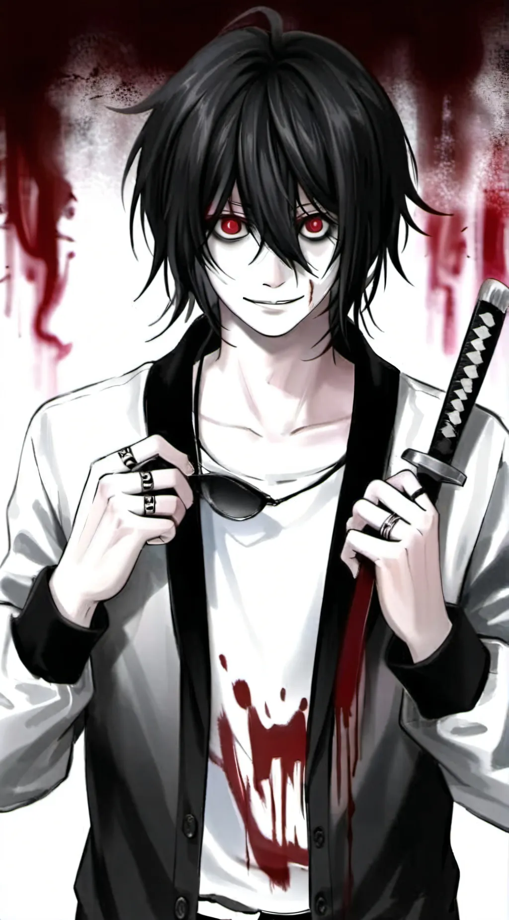ai character: Jeff the killer 🔪 background