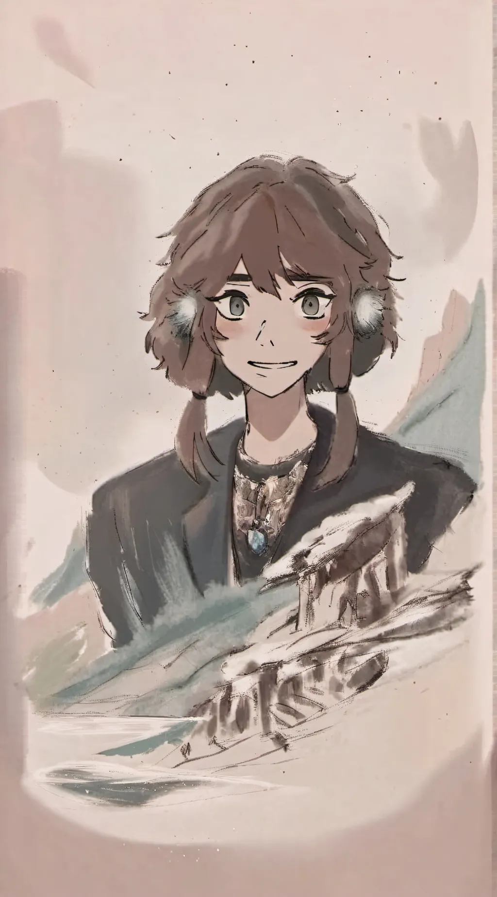 ai character: Ivory background