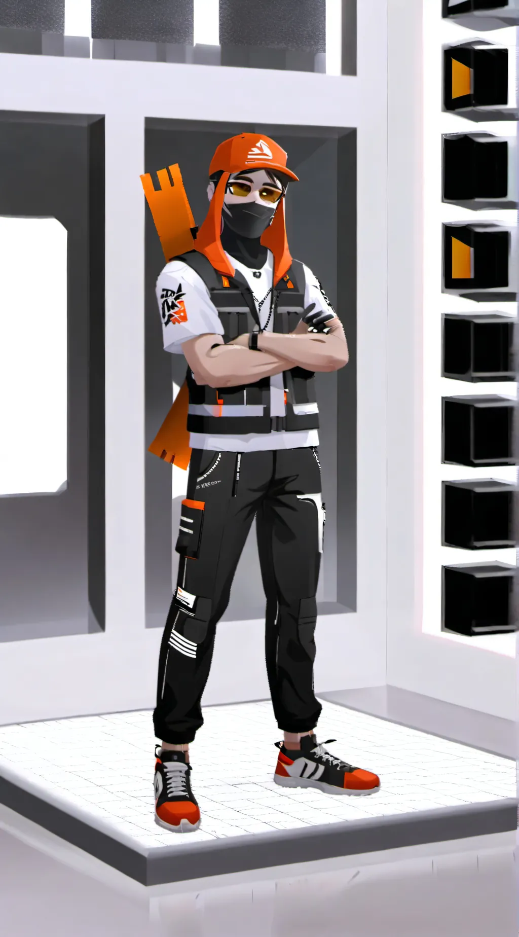 ai character: Happy 300 follower background