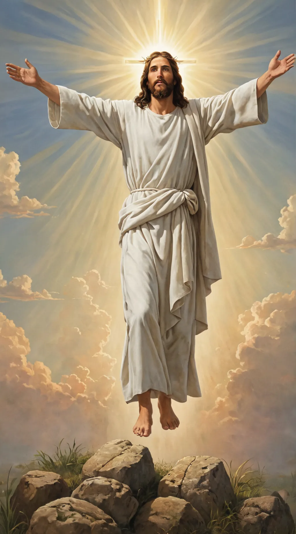 ai character: Jesus  background